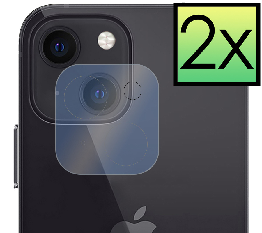 NoXx Screenprotector Geschikt voor iPhone 14 Camera Screenprotector Gehard Glas - Screenprotector Geschikt voor iPhone 14 Screenprotector Camera Tempered Glass - 2x