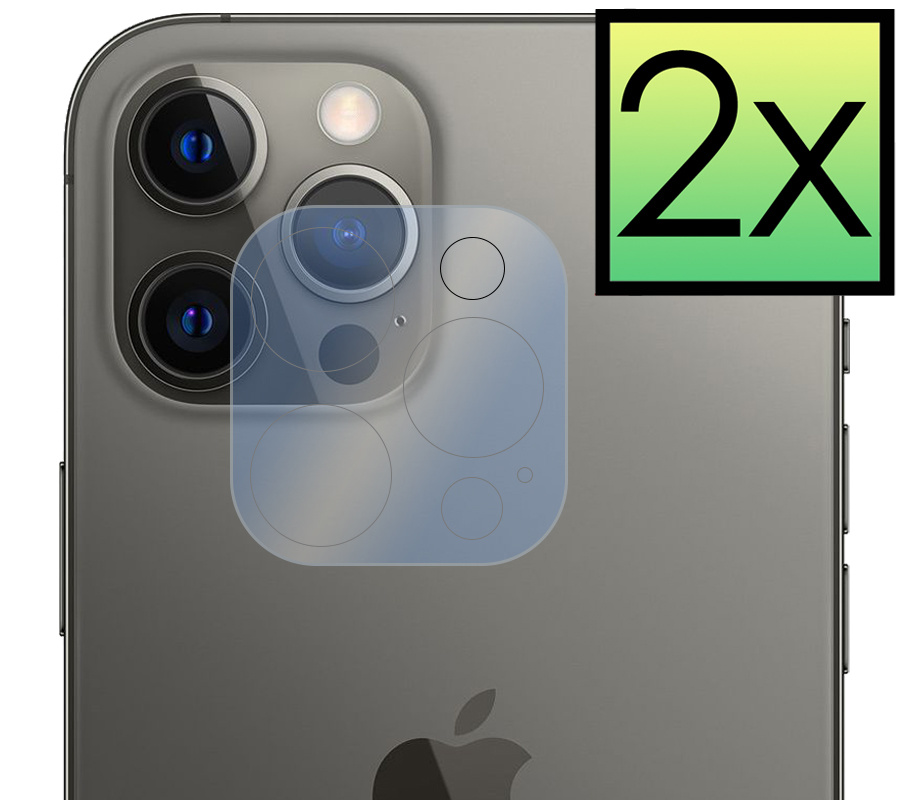 NoXx Screenprotector voor iPhone 13 Pro Camera Glas Screenprotector - 2x Screenprotector voor iPhone 13 Pro Tempered Glass Camera Screenprotector