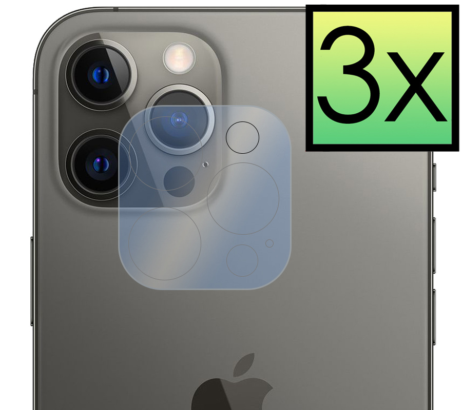 NoXx Screenprotector Geschikt voor iPhone 13 Pro Camera Screenprotector Gehard Glas - Screenprotector Geschikt voor iPhone 13 Pro Screenprotector Camera Tempered Glass - 3x