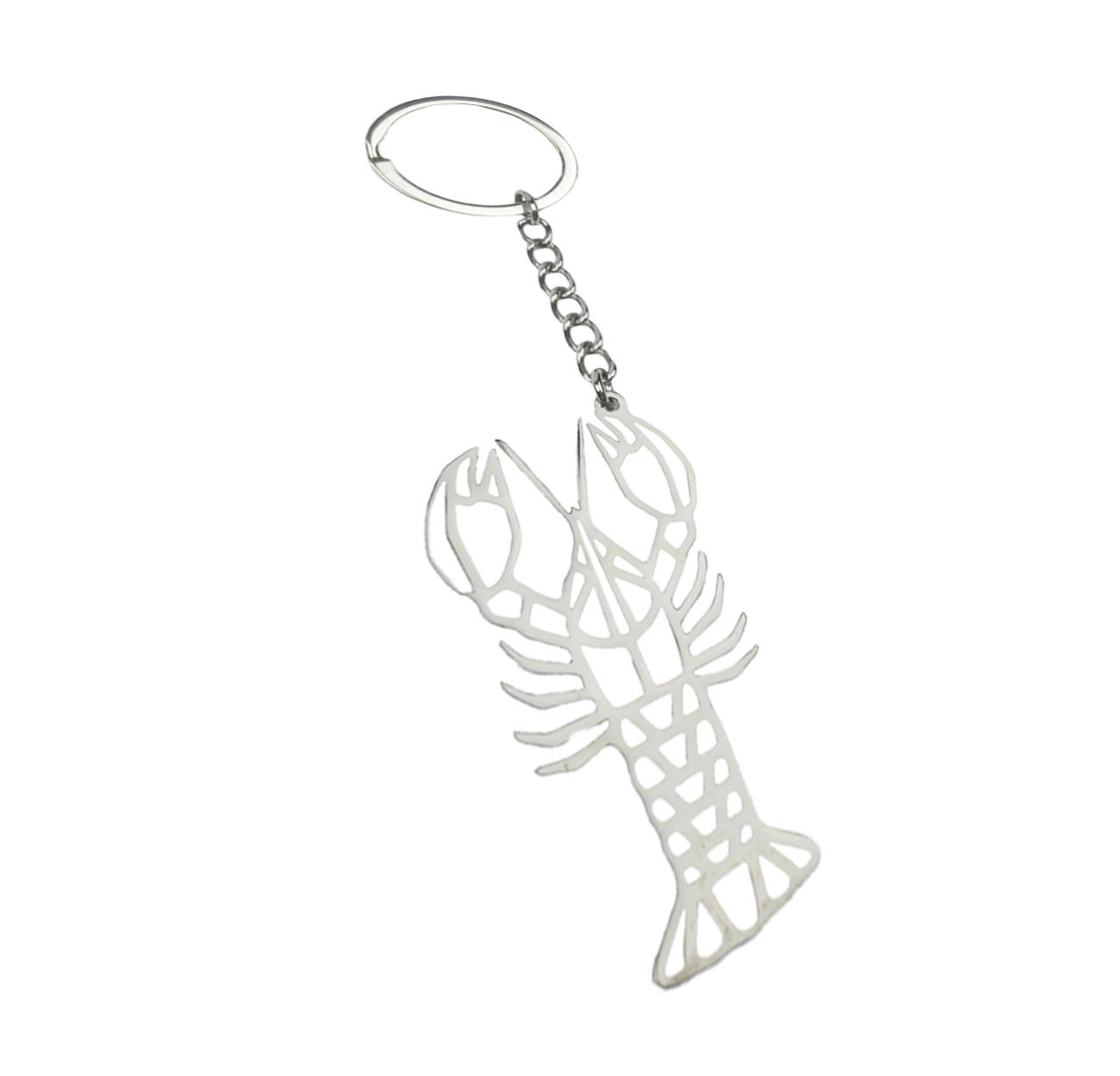 Nomfy Metalen Sleutelhanger Geometrisch Patroon Sleutelhanger Dier - Kreeft