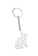 Nomfy Metalen Sleutelhanger Geometrisch Patroon Sleutelhanger Dier - Konijn