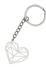 Nomfy Metalen Sleutelhanger Geometrisch Patroon Sleutelhanger - Hart