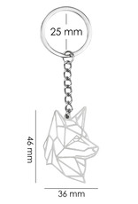 NoXx Sleutelhanger Patroon Sleutel Hanger Metaal Patroon Geometrisch - Hond