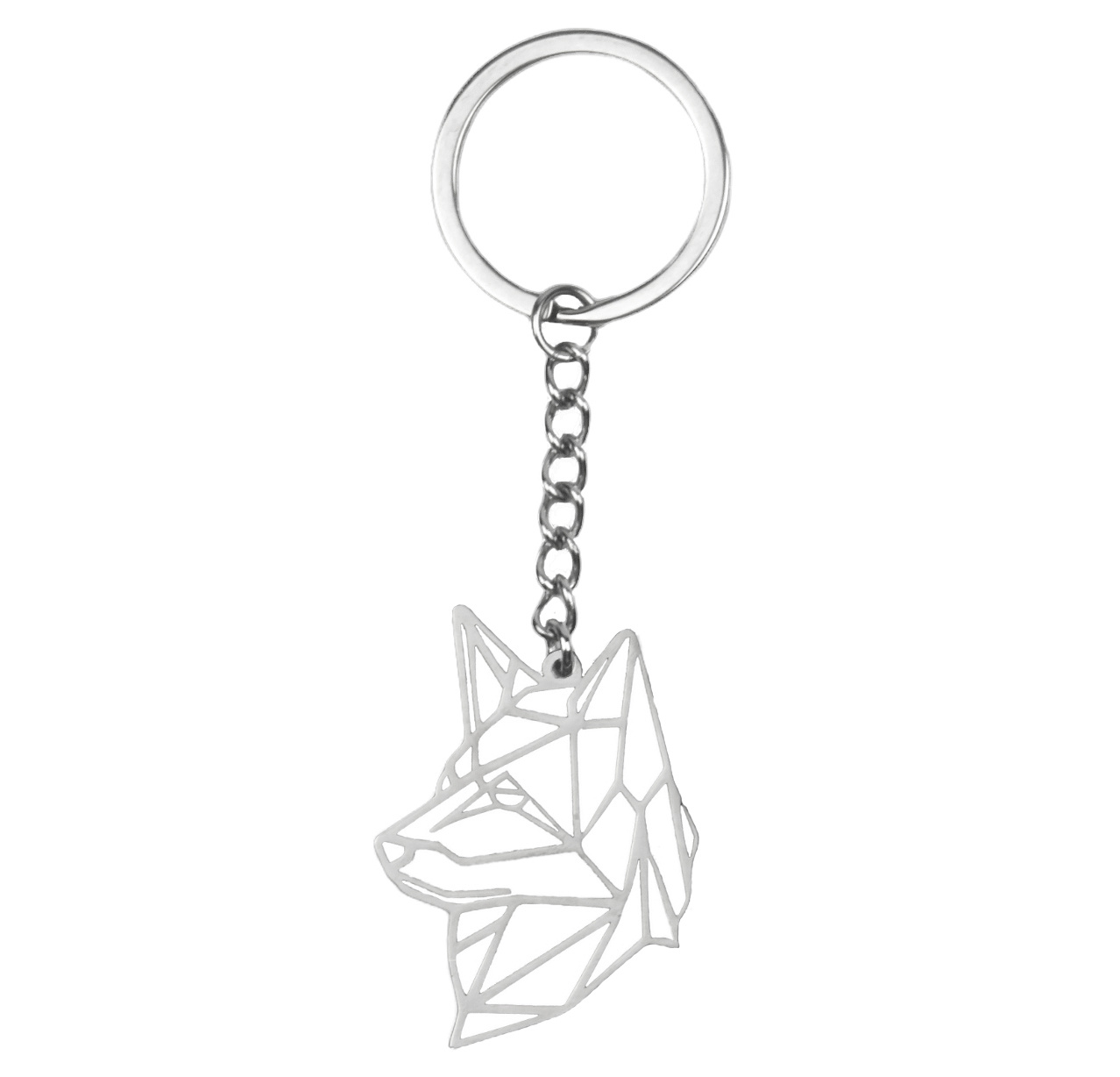 BASEY. Sleutelhanger Patroon Metalen Sleutelhanger Geometrisch - Hond