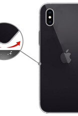BASEY. Hoes Geschikt voor iPhone X Hoesje Siliconen Back Cover Case - Hoesje Geschikt voor iPhone X Hoes Cover Hoesje - Transparant