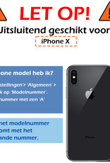 BASEY. Hoes Geschikt voor iPhone X Hoesje Siliconen Back Cover Case - Hoesje Geschikt voor iPhone X Hoes Cover Hoesje - Zwart - 2 Stuks