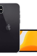 NoXx Hoes Geschikt voor iPhone X Hoesje Cover Siliconen Back Case Hoes - Transparant
