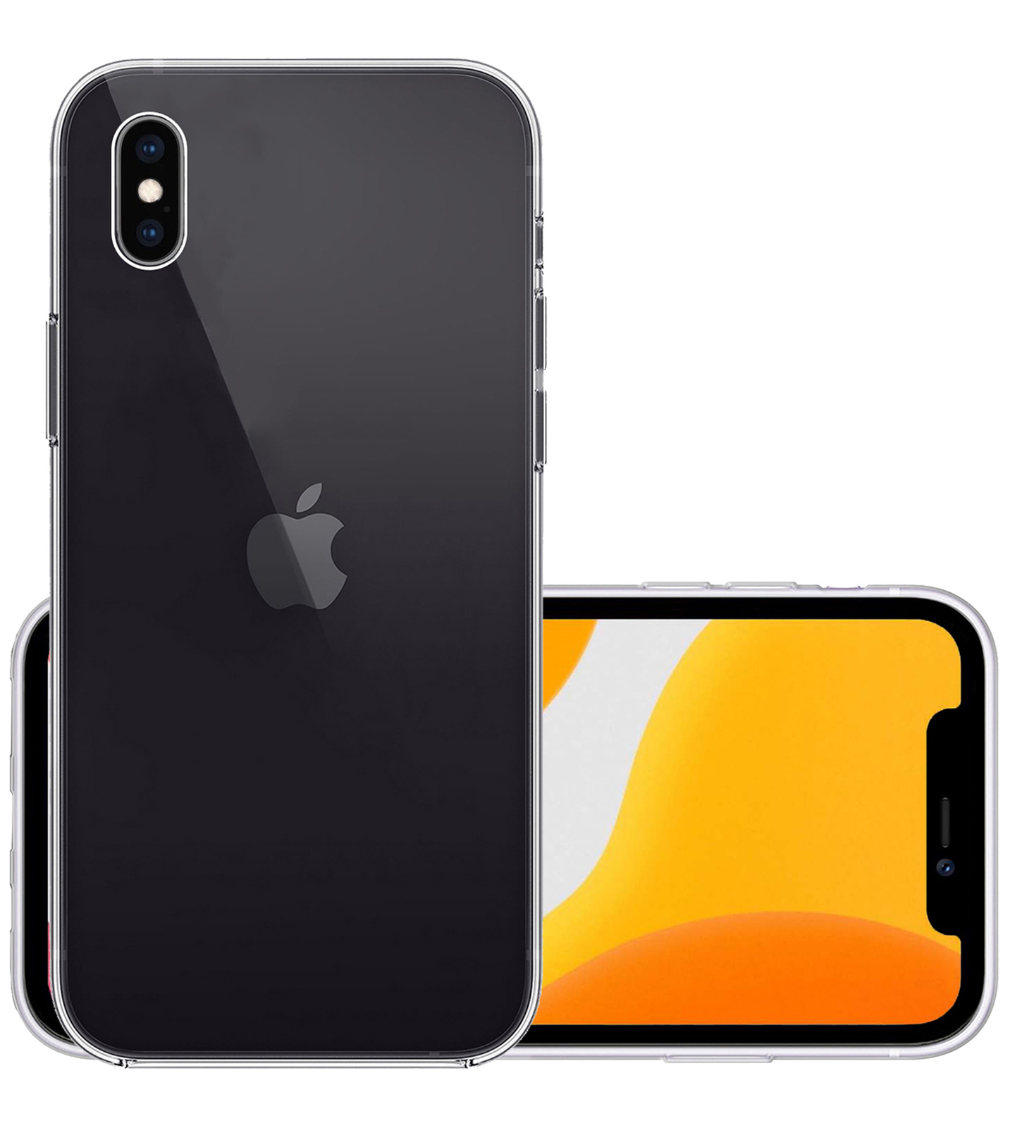 NoXx Hoes Geschikt voor iPhone X Hoesje Cover Siliconen Back Case Hoes - Transparant