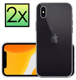 NoXx NoXx iPhone X Hoesje Siliconen - Transparant - 2 PACK