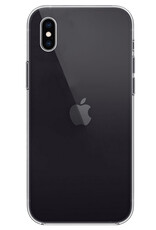 NoXx Hoes Geschikt voor iPhone X Hoesje Cover Siliconen Back Case Hoes - Transparant - 2x