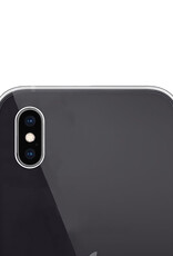 NoXx Hoes Geschikt voor iPhone X Hoesje Cover Siliconen Back Case Hoes - Transparant - 2x