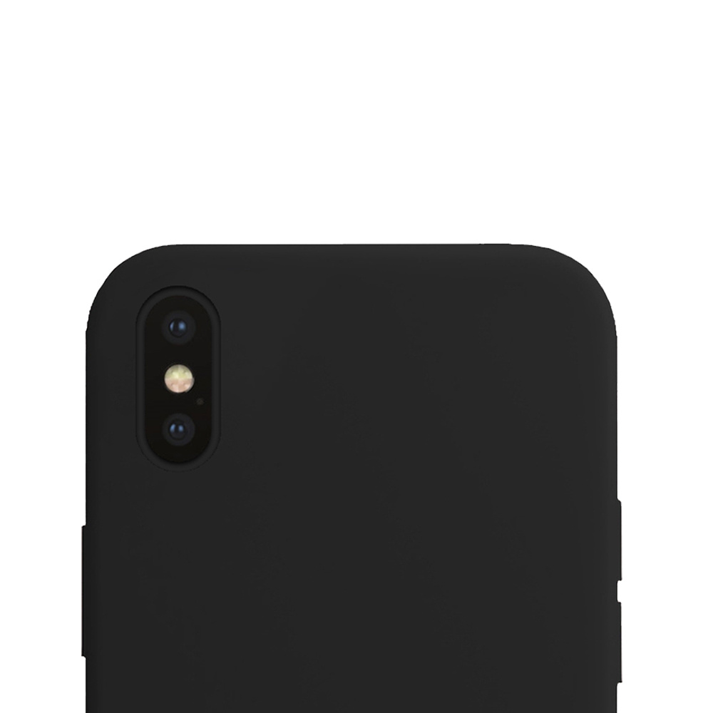 NoXx Hoes Geschikt voor iPhone X Hoesje Cover Siliconen Back Case Hoes - Zwart - 2x