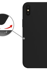 Nomfy Hoesje Geschikt voor iPhone X Hoesje Siliconen Cover Case - Hoes Geschikt voor iPhone X Hoes Back Case - Zwart