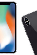 Nomfy Hoesje Geschikt voor iPhone X Hoesje Siliconen Cover Case - Hoes Geschikt voor iPhone X Hoes Back Case - 2-PACK - Transparant