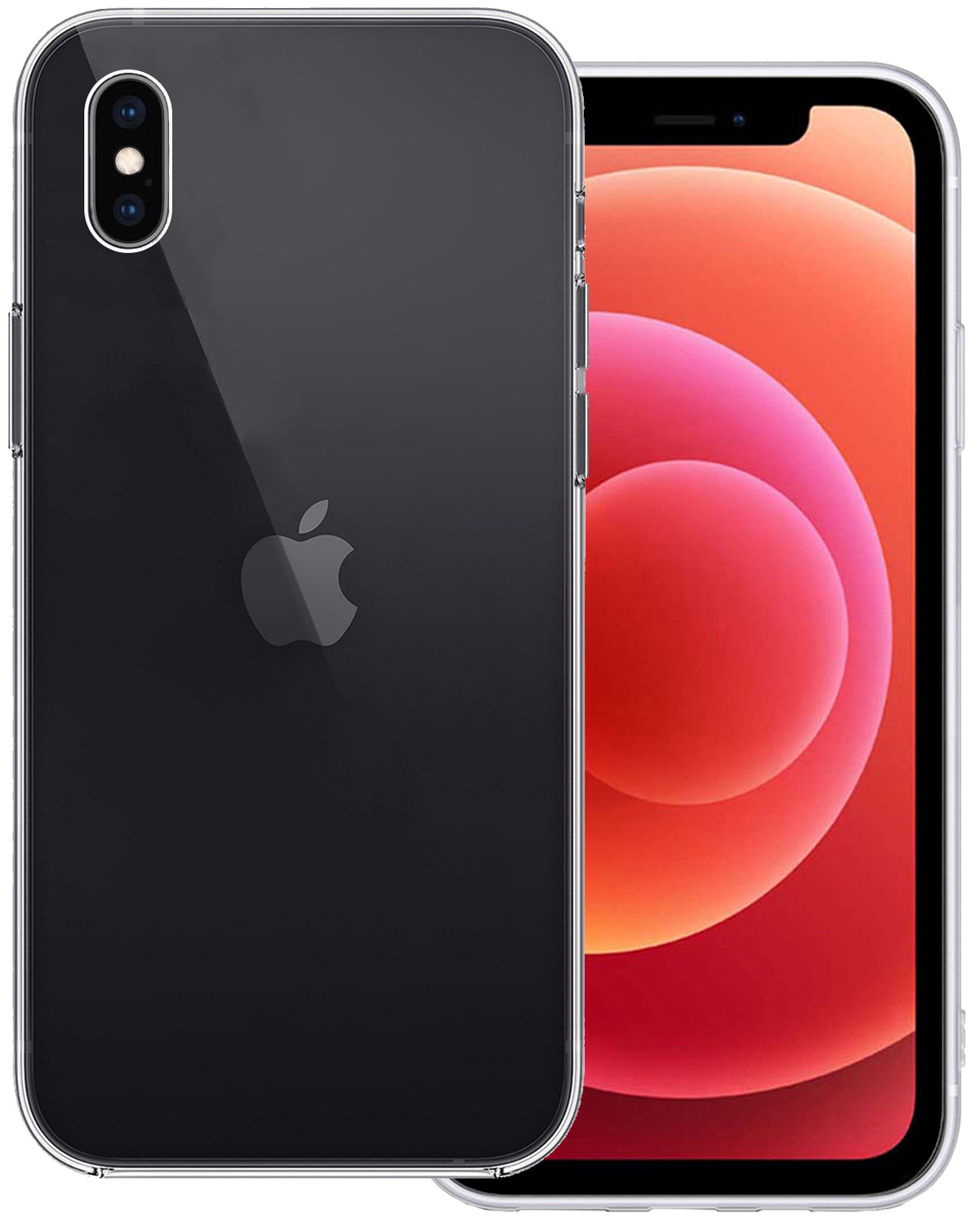 BASEY. Hoes Geschikt voor iPhone Xs Hoesje Siliconen Back Cover Case - Hoesje Geschikt voor iPhone Xs Hoes Cover Hoesje - Transparant