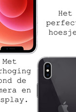 BASEY. Hoes Geschikt voor iPhone Xs Hoesje Siliconen Back Cover Case - Hoesje Geschikt voor iPhone Xs Hoes Cover Hoesje - Transparant