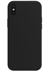 BASEY. Hoes Geschikt voor iPhone Xs Hoesje Siliconen Back Cover Case - Hoesje Geschikt voor iPhone Xs Hoes Cover Hoesje - Zwart