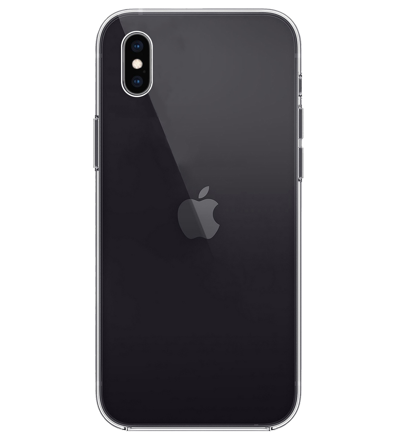 BASEY. Hoes Geschikt voor iPhone Xs Hoesje Siliconen Back Cover Case - Hoesje Geschikt voor iPhone Xs Hoes Cover Hoesje - Transparant - 2 Stuks