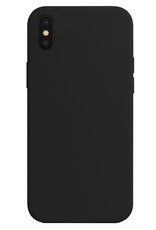 NoXx Hoes Geschikt voor iPhone Xs Hoesje Cover Siliconen Back Case Hoes - Zwart