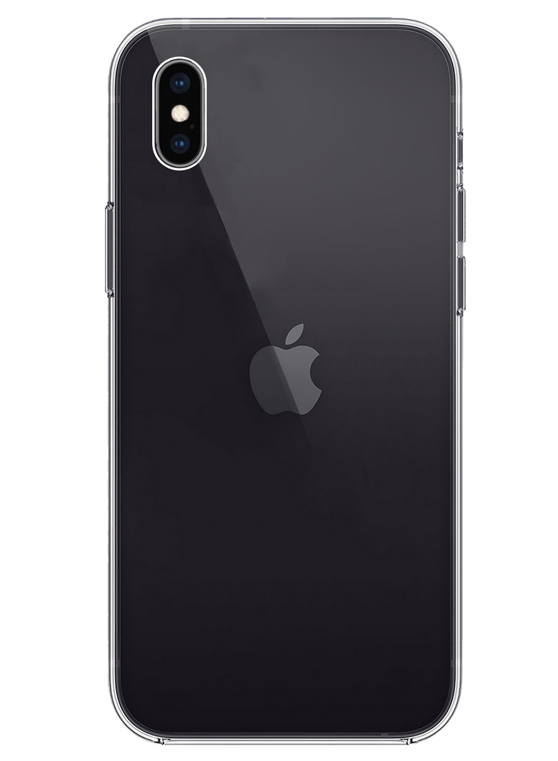 NoXx Hoes Geschikt voor iPhone Xs Hoesje Cover Siliconen Back Case Hoes - Transparant - 2x