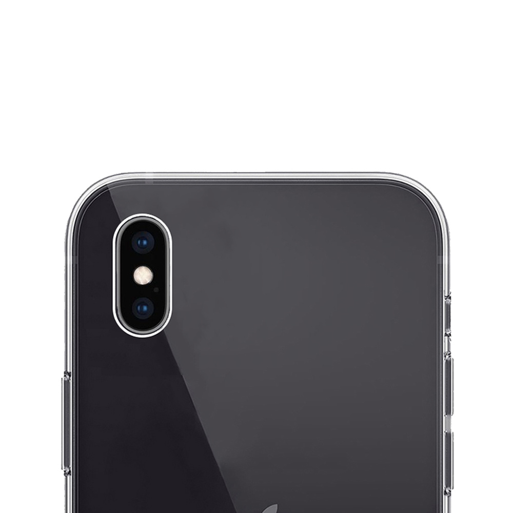 NoXx Hoes Geschikt voor iPhone Xs Hoesje Cover Siliconen Back Case Hoes - Transparant - 2x