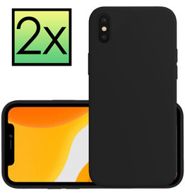 NoXx NoXx iPhone XS Hoesje Siliconen - Zwart - 2 PACK