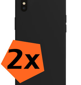 Nomfy Nomfy iPhone XS Hoesje Siliconen - Zwart - 2 PACK