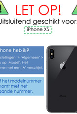 NoXx Hoes Geschikt voor iPhone Xs Hoesje Cover Siliconen Back Case Hoes - Zwart - 2x