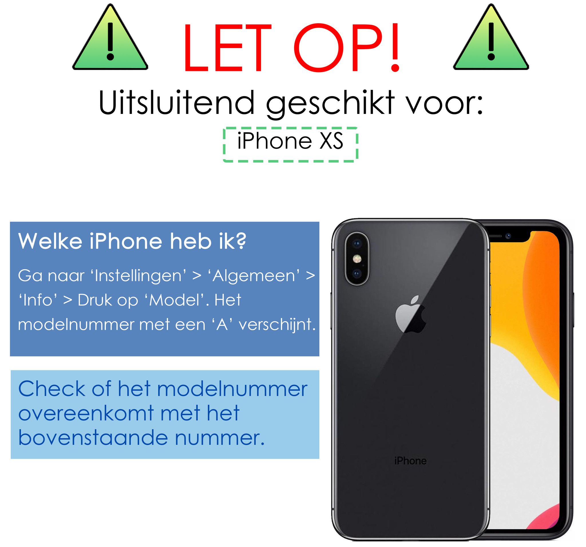 NoXx Hoes Geschikt voor iPhone Xs Hoesje Cover Siliconen Back Case Hoes - Transparant - 2x