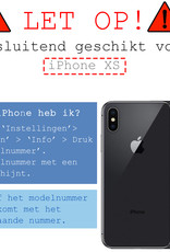 BASEY. Hoes Geschikt voor iPhone Xs Hoesje Siliconen Back Cover Case - Hoesje Geschikt voor iPhone Xs Hoes Cover Hoesje - Zwart