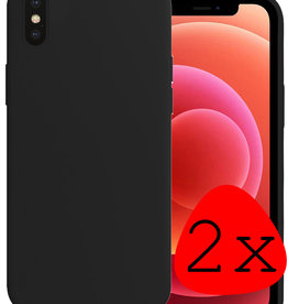 BASEY. BASEY. iPhone Xs Max Hoesje Siliconen - Zwart - 2 PACK