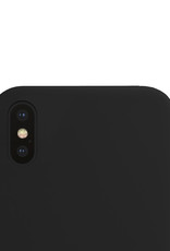 NoXx Hoes Geschikt voor iPhone Xs Max Hoesje Cover Siliconen Back Case Hoes - Zwart