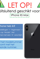 NoXx Hoes Geschikt voor iPhone Xs Max Hoesje Cover Siliconen Back Case Hoes - Zwart - 2x