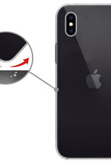 Nomfy Hoesje Geschikt voor iPhone Xs Max Hoesje Siliconen Cover Case - Hoes Geschikt voor iPhone Xs Max Hoes Back Case - Transparant