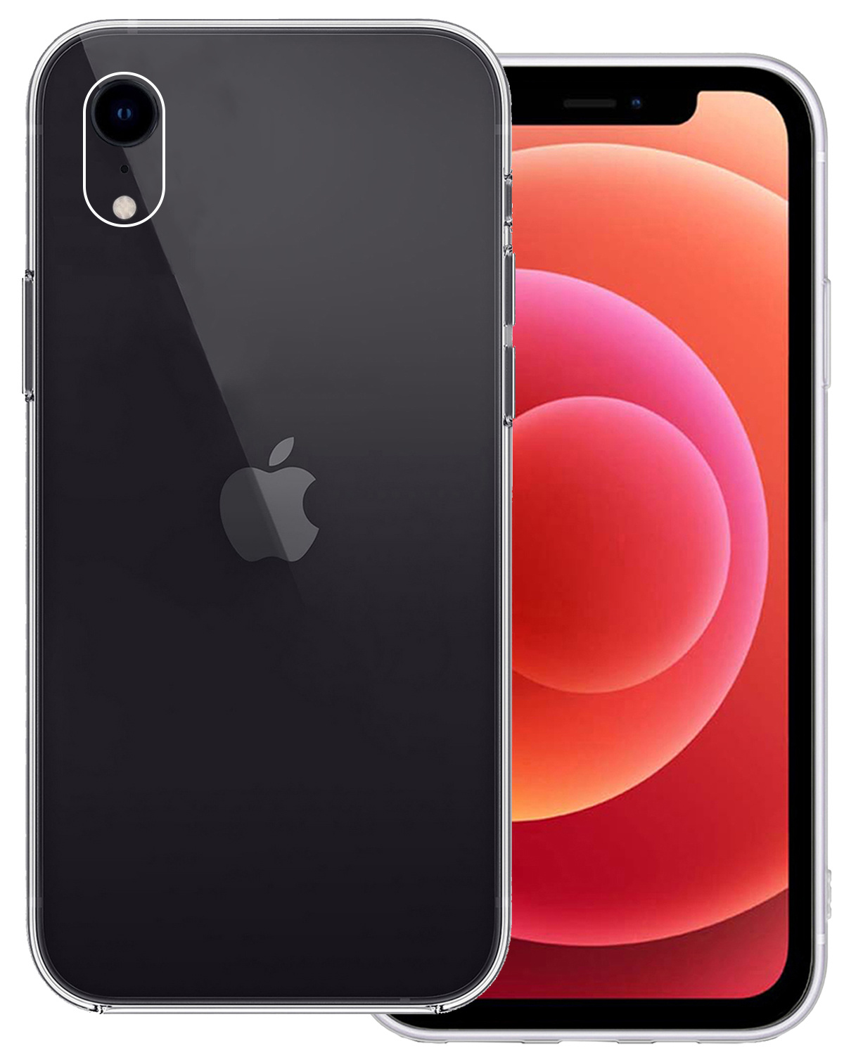 BASEY. Hoes Geschikt voor iPhone XR Hoesje Siliconen Back Cover Case - Hoesje Geschikt voor iPhone XR Hoes Cover Hoesje - Transparant