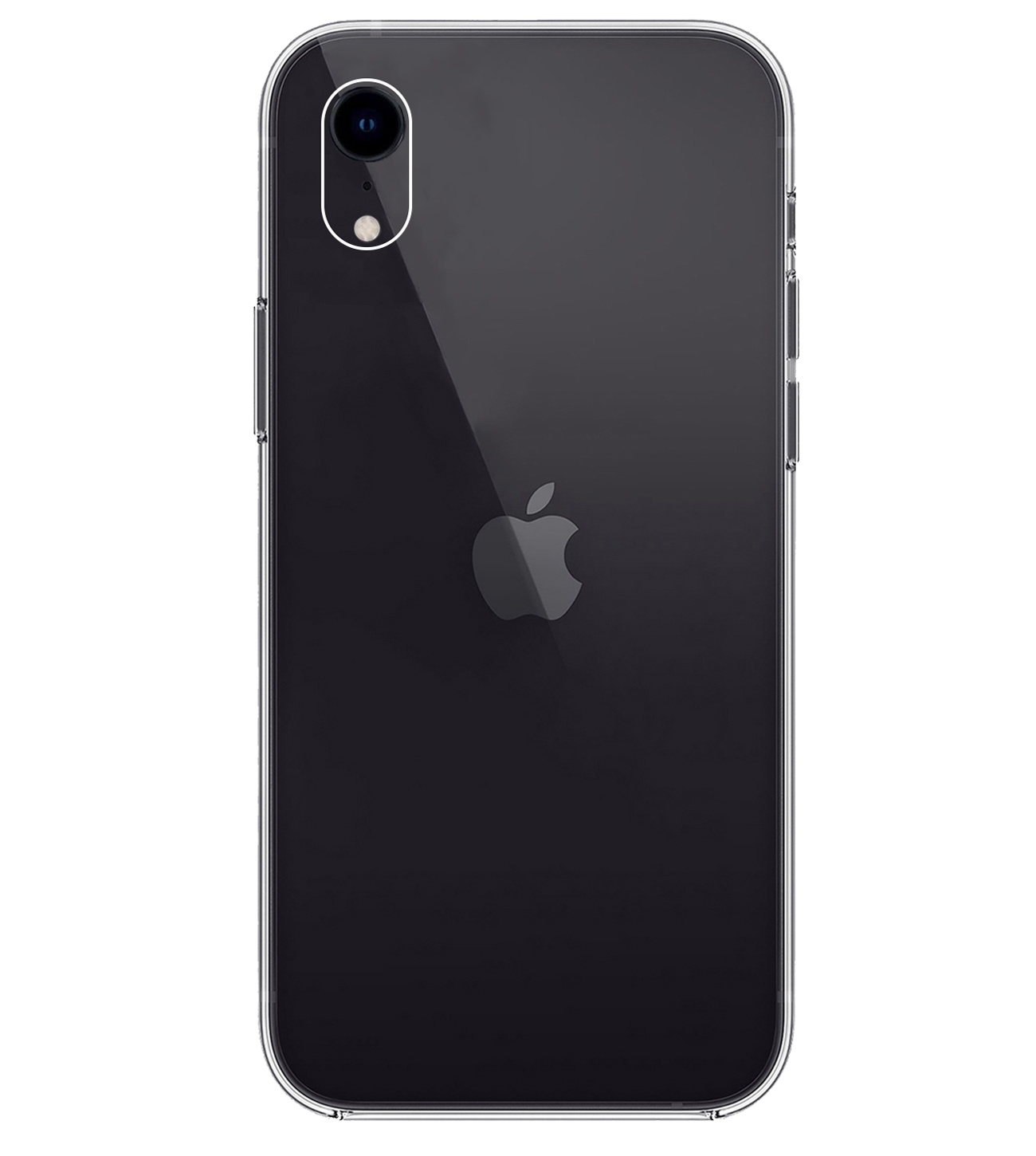 BASEY. Hoes Geschikt voor iPhone XR Hoesje Siliconen Back Cover Case - Hoesje Geschikt voor iPhone XR Hoes Cover Hoesje - Transparant