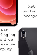 BASEY. Hoes Geschikt voor iPhone XR Hoesje Siliconen Back Cover Case - Hoesje Geschikt voor iPhone XR Hoes Cover Hoesje - Transparant - 2 Stuks