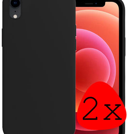 BASEY. BASEY. iPhone XR Hoesje Siliconen - Zwart - 2 PACK