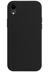 BASEY. Hoes Geschikt voor iPhone XR Hoesje Siliconen Back Cover Case - Hoesje Geschikt voor iPhone XR Hoes Cover Hoesje - Zwart - 2 Stuks