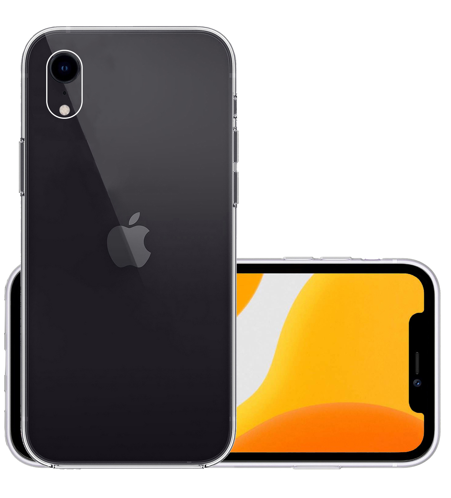 NoXx Hoes Geschikt voor iPhone XR Hoesje Cover Siliconen Back Case Hoes - Transparant