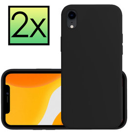 NoXx NoXx iPhone XR Hoesje Siliconen - Zwart - 2 PACK