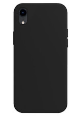 NoXx Hoes Geschikt voor iPhone XR Hoesje Cover Siliconen Back Case Hoes - Zwart - 2x