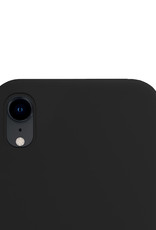 NoXx Hoes Geschikt voor iPhone XR Hoesje Cover Siliconen Back Case Hoes - Zwart - 2x
