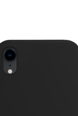 NoXx Hoes voor iPhone XR Hoesje Back Cover Siliconen Case Hoes - Zwart - 2x