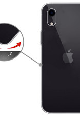 Nomfy Hoesje Geschikt voor iPhone XR Hoesje Siliconen Cover Case - Hoes Geschikt voor iPhone XR Hoes Back Case - Transparant