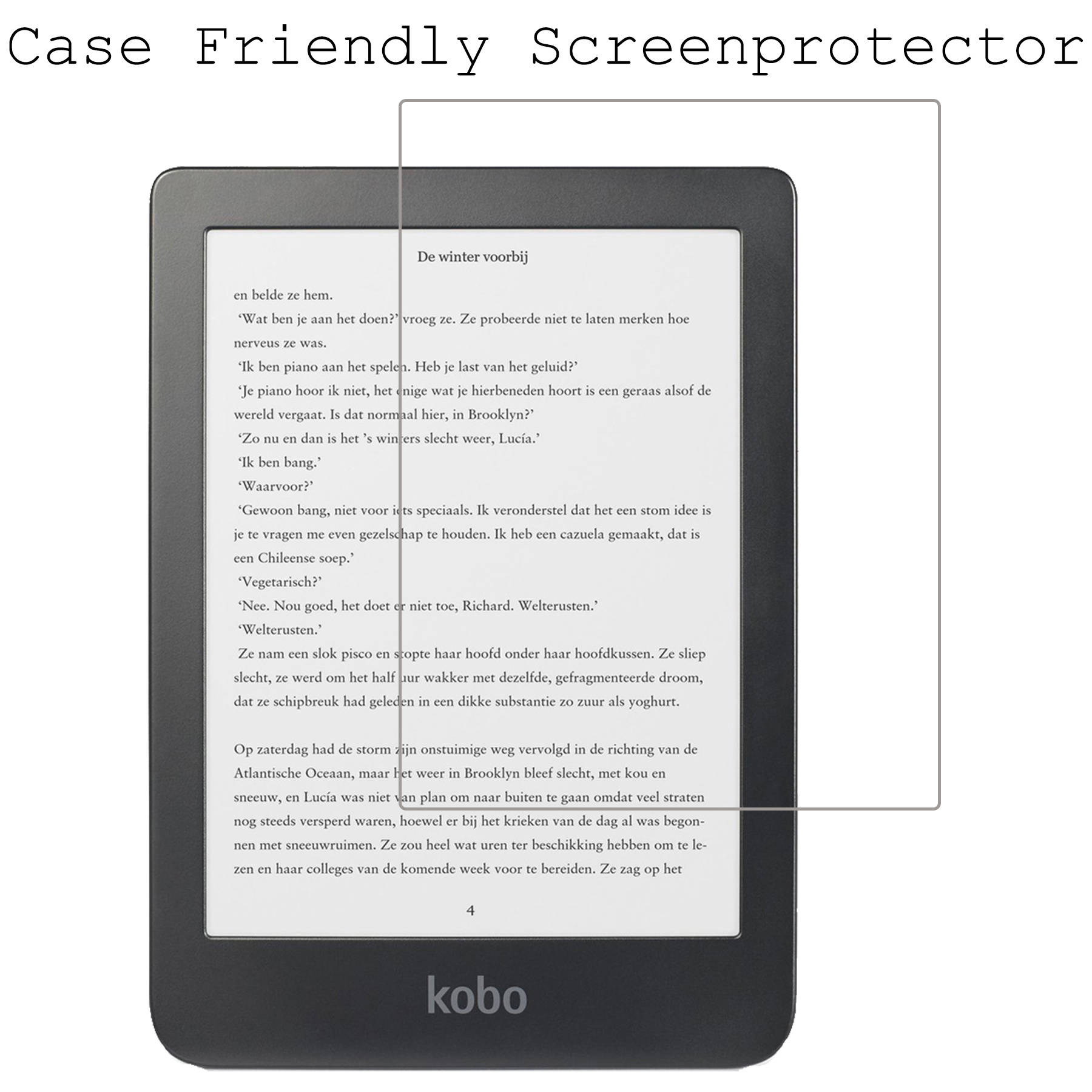 BASEY. Screenprotector Geschikt voor Kobo Clara HD Screenprotector Tempered Glass - Screenprotector Geschikt voor Kobo Clara HD Screen Protector - 3 Stuks