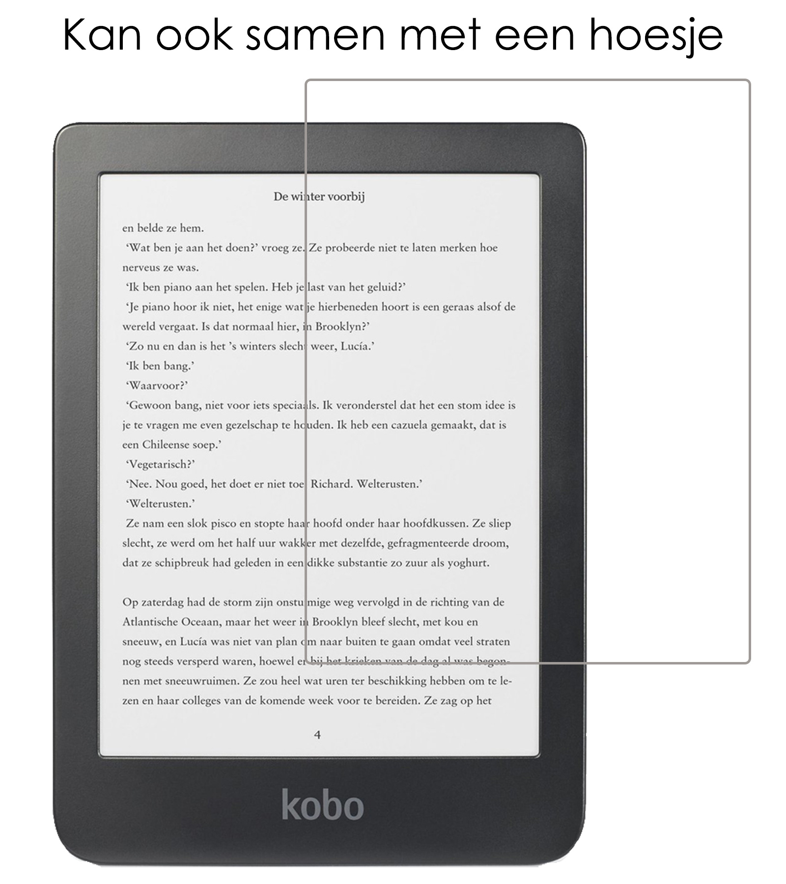 NoXx Screenprotector Geschikt voor Kobo Clara HD Screenprotector Bescherm Glas Tempered Glass Screen Protector