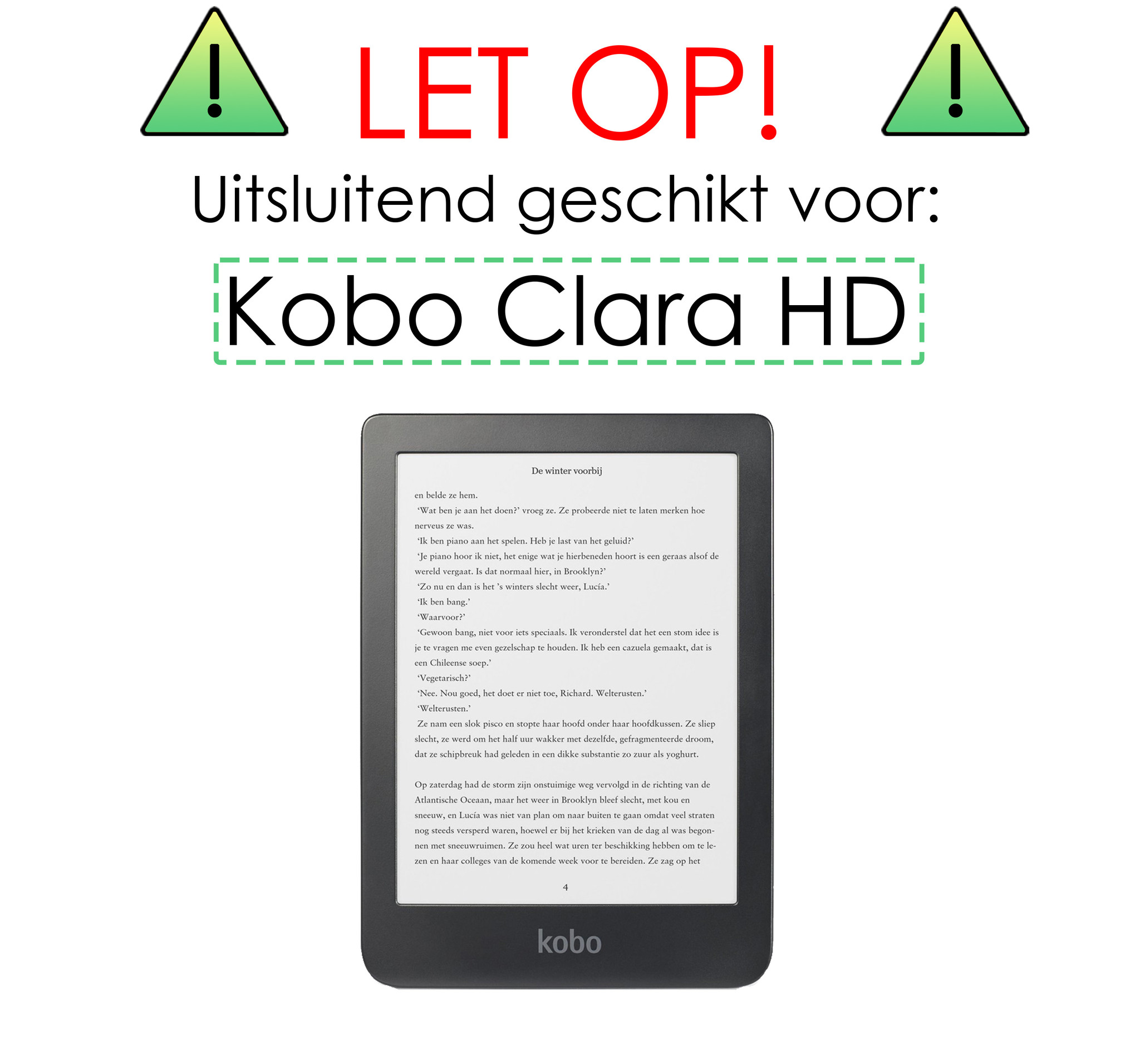 NoXx Screenprotector Geschikt voor Kobo Clara HD Screenprotector Bescherm Glas Tempered Glass Screen Protector - 3x