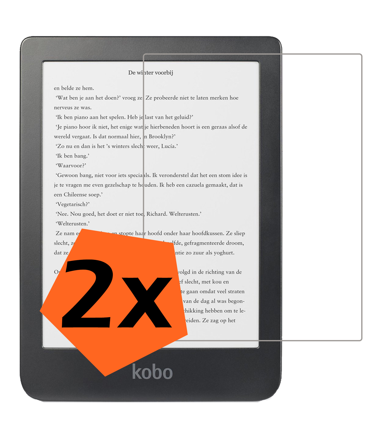 Nomfy Screenprotector Geschikt voor Kobo Clara HD Screenprotector Bescherm Glas - Screenprotector Geschikt voor Kobo Clara HD Screen Protector Tempered Glass - 2 PACK