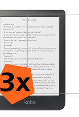 Nomfy Screenprotector Geschikt voor Kobo Clara HD Screenprotector Bescherm Glas - Screenprotector Geschikt voor Kobo Clara HD Screen Protector Tempered Glass - 3 PACK
